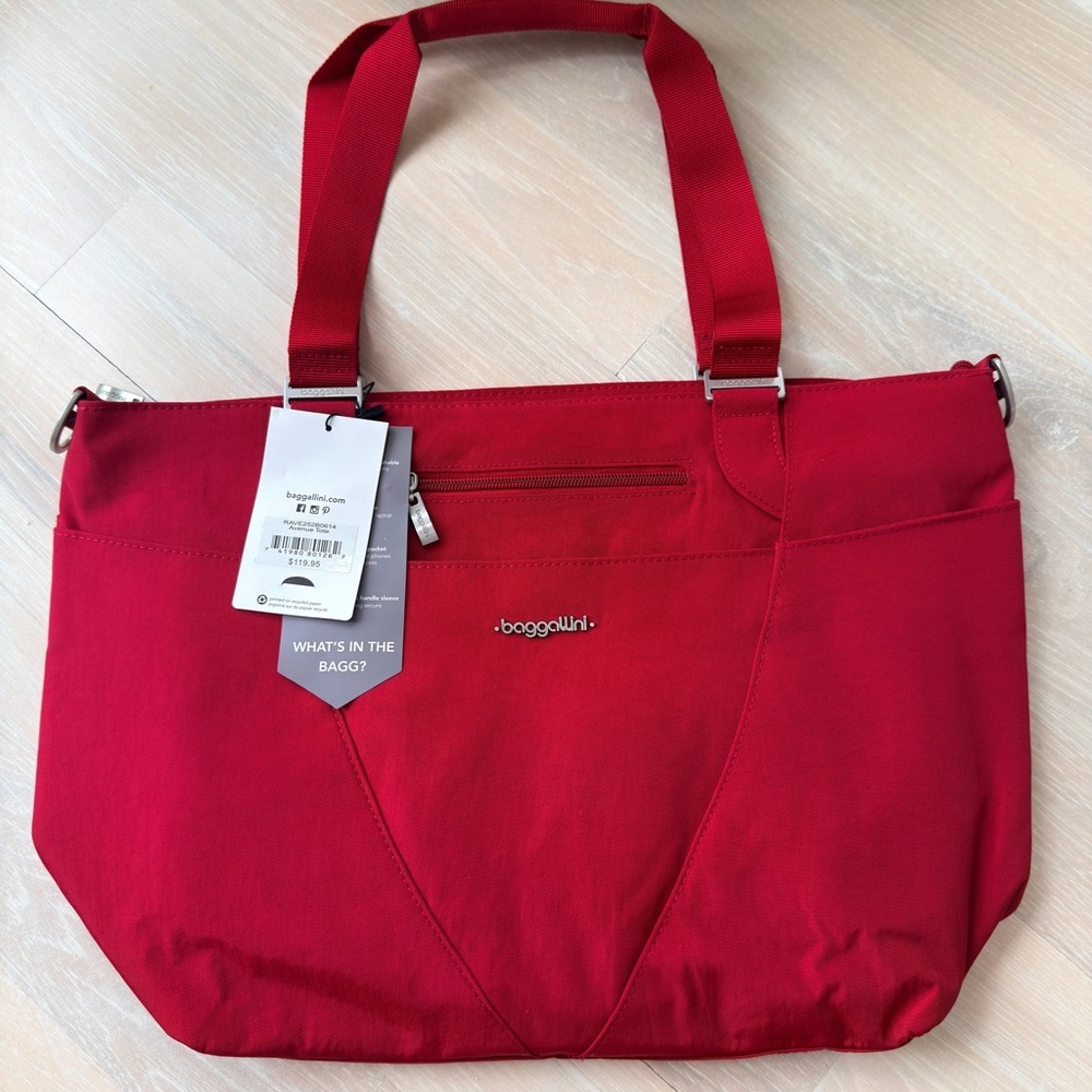 Baggallini Avenue Tote - Red - Picture 3 of 7